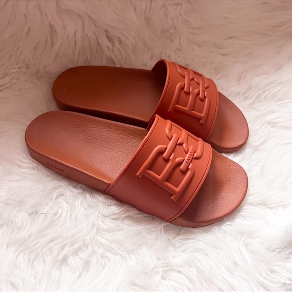 New! BALLY “Scotty” BB Logo Chain Pool Slides Sandals - Picture 6 of 9